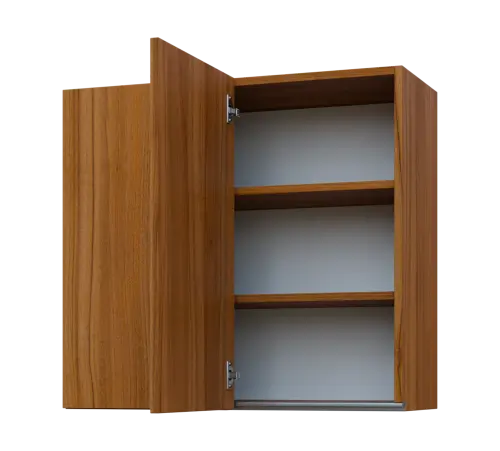 MHHR - 8 horní skříňka, 1-dveřová, rohová, levá, 730x800x300, ořech světlý