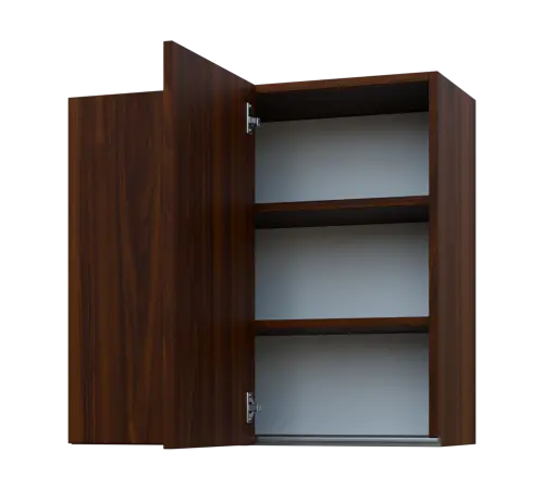 MHHR - 8 horní skříňka, 1-dveřová, rohová, levá, 730x800x300, ořech královský