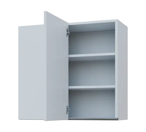 MHHR - 8 horní skříňka, 1-dveřová, rohová, levá, 730x800x300, bílá