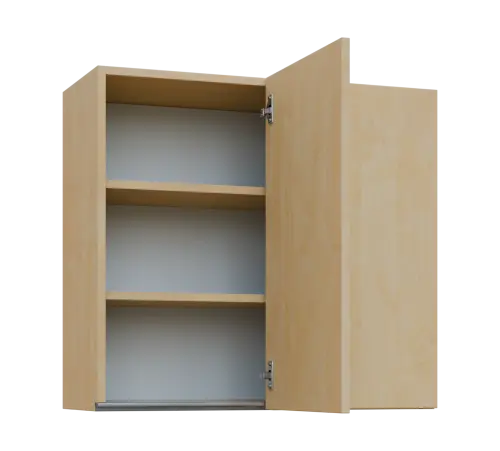 MHHR - 8 horní skříňka, 1-dveřová, rohová, pravá, 730x800x300, bříza světlá