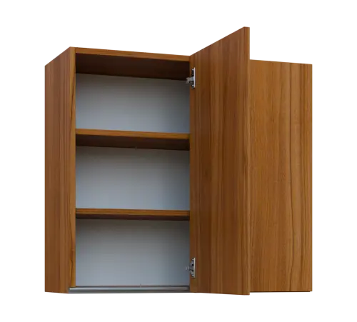 MHHR - 8 horní skříňka, 1-dveřová, rohová, pravá, 730x800x300, ořech světlý