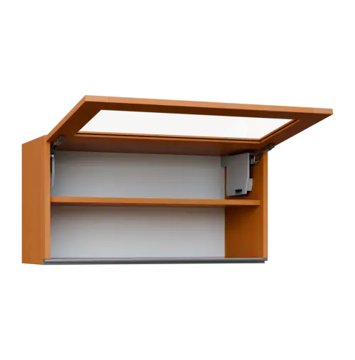 MHHV - 84S horní skříňka, výklop, prosklená, 414x800x300, buk royal