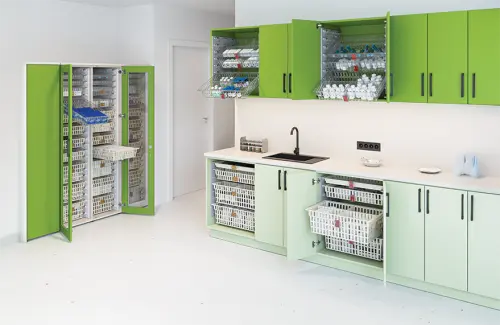 MS - 65D spodní skříňka, 1-dveřová, levá, 908x654x600, korpus bílý, dvířko bříza světlá