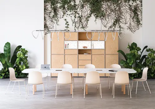 EFE H1832 P horní modul, 2-niky, 390x1800x400, pravý, překližka bříza/upcyklovaný plast