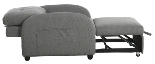 DREAMER, křeslo rozkládací, látka šedá