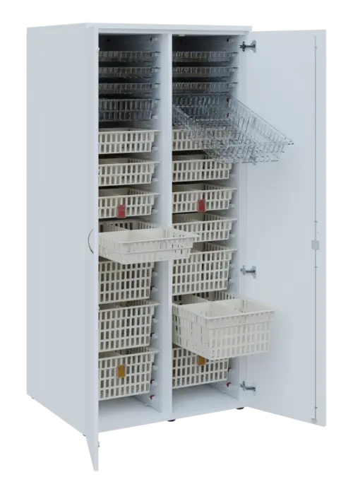 EUROMEDICA D - 90 skříň léková boxová, 2-dveřová, 1950x900x735, korpus bílý, dvířka obloha