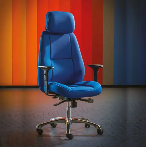 HILTON křeslo kancelářské, opěrka polohovací, područky stavitelné, látka černá