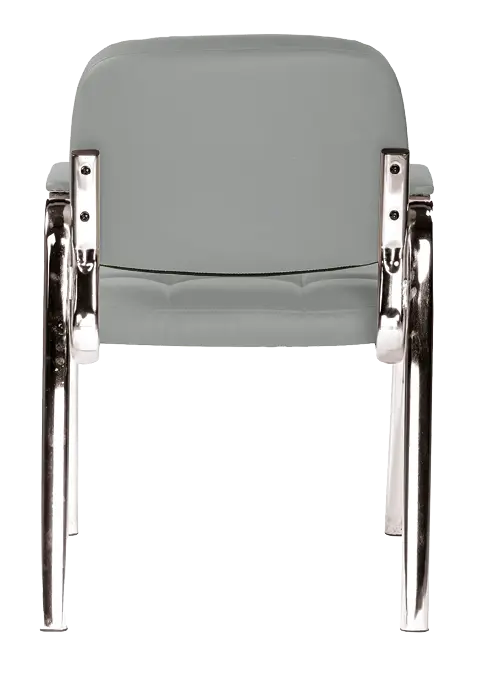 ANDY židle konferenční, kostra chrom, šedá PU
