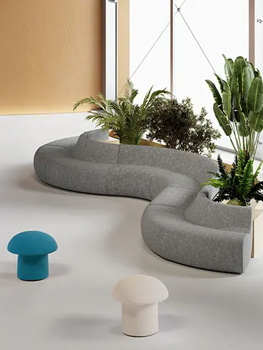 RONDO OUT, sedací segment vnější, látka šedá