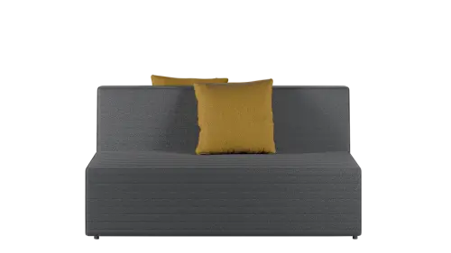 DUO LOUNGE, oboustranná pohovka, látka šedá
