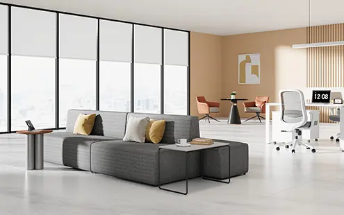 LOOP, pohovka, látka šedá