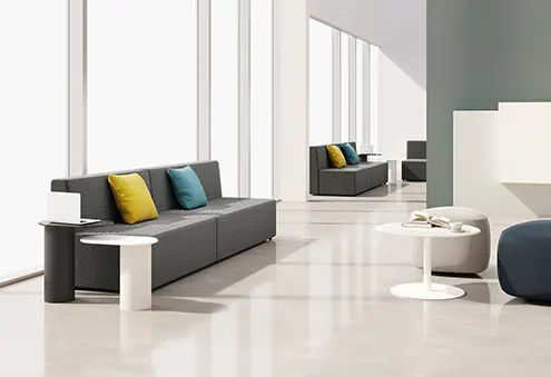 LOOP, pohovka, látka šedá