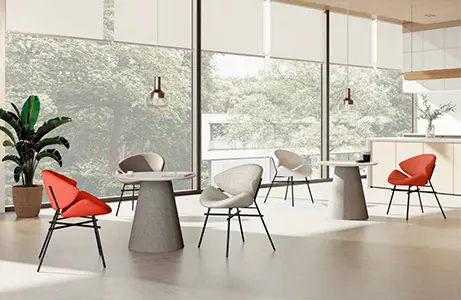 SHELL, konferenční židle, látka žlutá