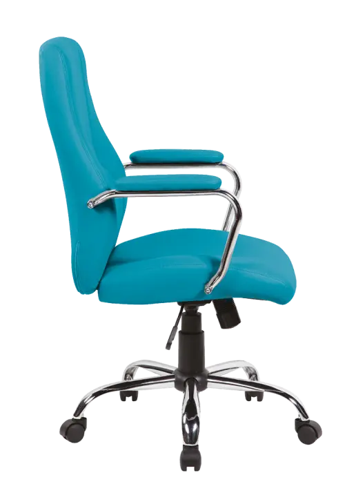 ELENA židle kancelářská, ekokůže tyrkysová