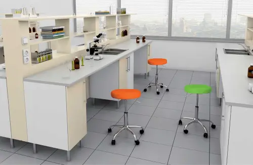 LZ 21SP židle lékařská, HR sedák, ekokůže červená