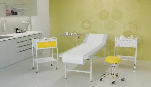 LZ 21SP židle lékařská, HR sedák, ekokůže červená