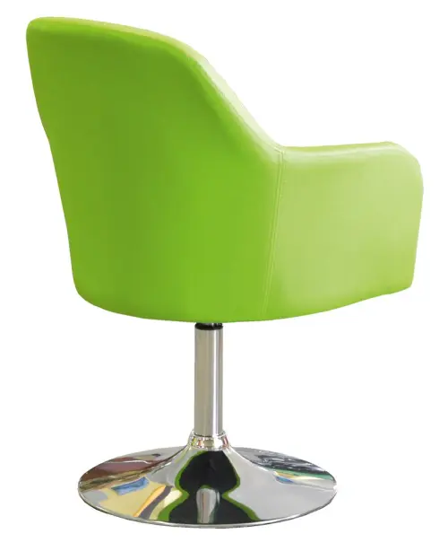SOFIA jednokřeslo, noha chrom, ekokůže zelená, 3+1 ZDARMA