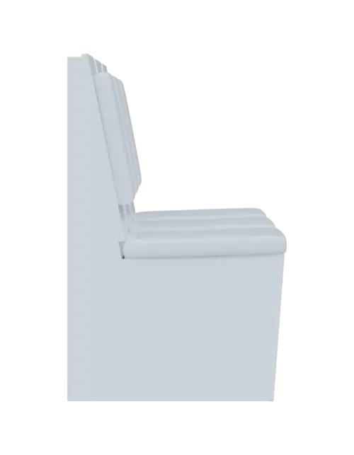 RE LAV - 1900 lavice do čekárny, 3-sedák, 1000x1900x435, bílá, koženka BA 1 - bílá