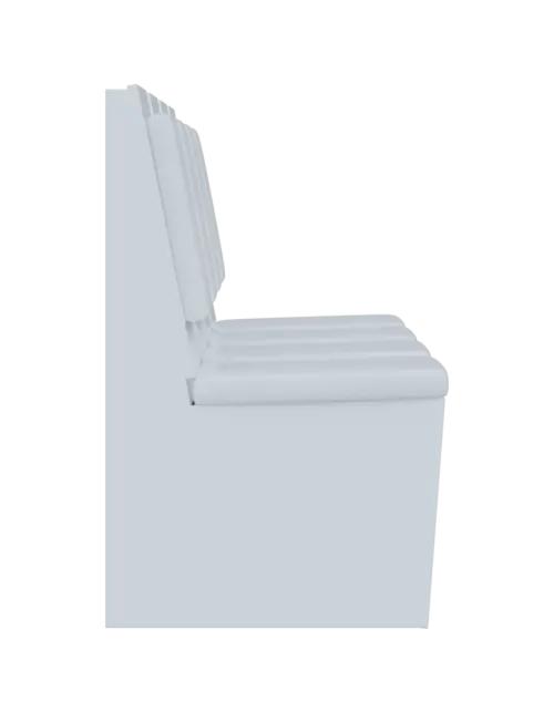 RE LAV - 2600 lavice do čekárny, 4-sedák, 1000x2600x435, bílá, koženka BA 1 - bílá