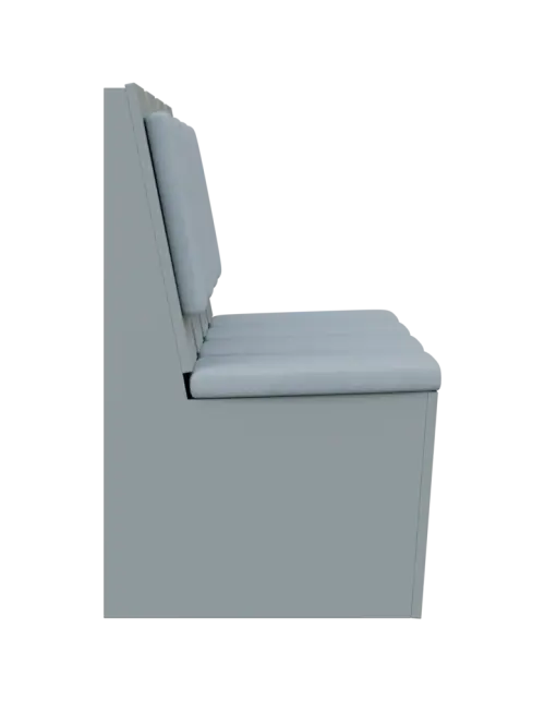 RE LAV - 2600 lavice do čekárny, 4-sedák, 1000x2600x435, šedá, koženka SA 3 - světle šedá