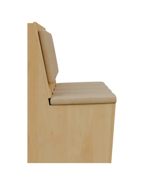 RE LAV - 2600 lavice do čekárny, 4-sedák, 1000x2600x435, javor horský, koženka Z 01 - žlutá