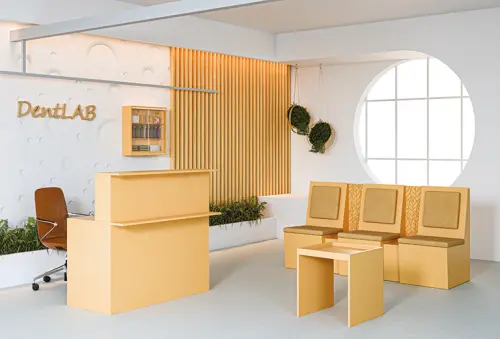 RE ST - 500 stolek odkládací velký, 550x500x500, pískově žlutá