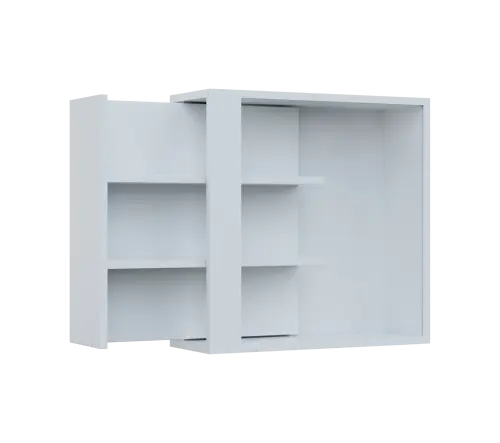 RE VTB - 200 vitrína s bočním výsuvem, 600x600x200, bílá