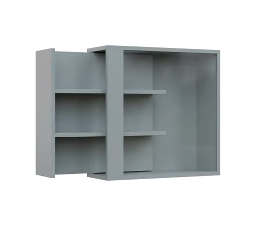 RE VTB - 200 vitrína s bočním výsuvem, 600x600x200, šedá