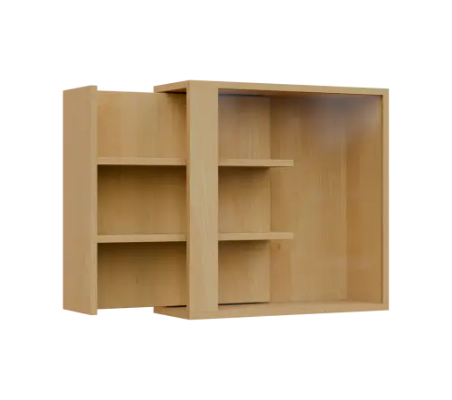 RE VTB - 200 vitrína s bočním výsuvem, 600x600x200, javor horský