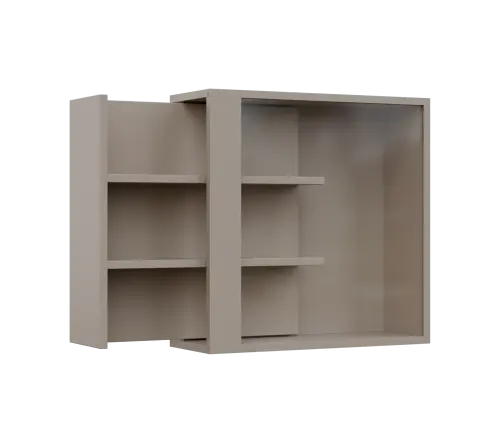 RE VTB - 200 vitrína s bočním výsuvem, 600x600x200, pískově béžová