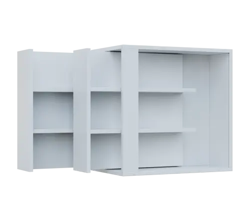 RE VTB - 350 vitrína s bočním výsuvem, 600x600x350, bílá