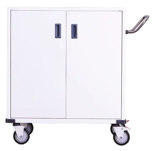 CLINIC MOBIL 104, nemocniční vozík univerzální, 2-dveřový, policový, bílý