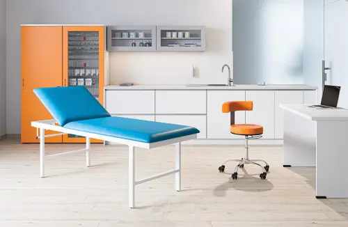 MEDIFORM 710, vyšetřovací lehátko zdravotní, šíře 710 mm, 2-segmentové, pevné, Medi SK pastelově zelená