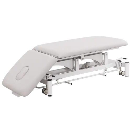 FYZIO 2, lehátko vyšetřovací zdravotní, ovladání nožním rámem, 2-segmentové, elektricky stavitelné, barva Medi SK světle šedá