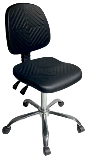 PUR 62, židle antistatická, laboratorní a dílenská, PU černá