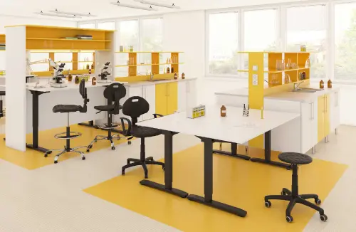 PUR 05, židle laboratorní a dílenská, PU černá