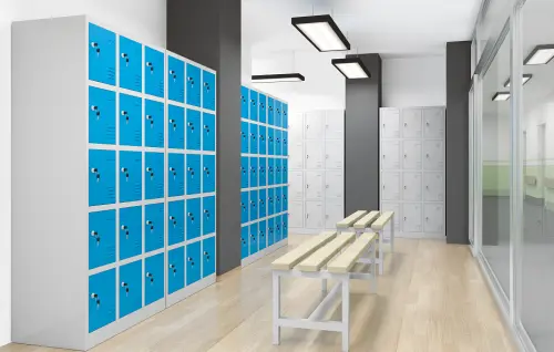 JP - 615 skříň 15-boxová, 1850x900x500 mm, šedomodrá