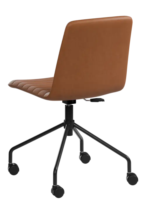 ARCA MOVE BLACK, židle kancelářská, ekologická kůže cappuccino