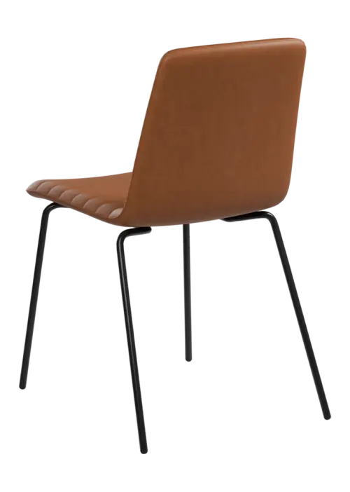 ARCA MEET BLACK, židle konferenční, ekologická kůže cappuccino