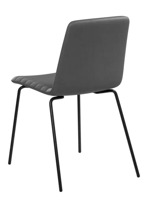 ARCA MEET BLACK, židle konferenční, ekologická kůže šedá