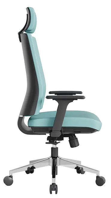 ARIA, židle kancelářská, kříž chrom, MEDI ML pastelově modrá