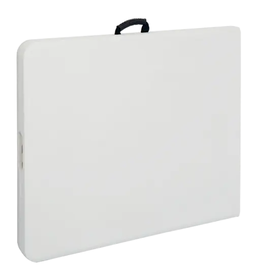 EVENT TABLE 180, cateringový skládací stůl 1800x740 mm, deska plastová bílá, kostra kovová šedá