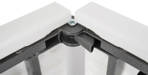 EVENT TABLE 150, cateringový skládací stůl 1520x700 mm, deska plastová bílá, kostra kovová šedá