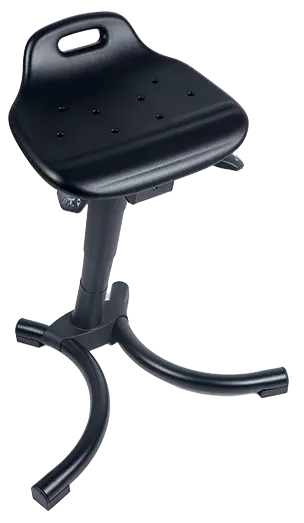 Work & Sit 04, podpěrná stolička, PUR černá