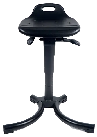 Work & Sit 04, podpěrná stolička, PUR černá