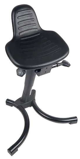 Work & Sit 05, podpěrná stolička, PUR černá