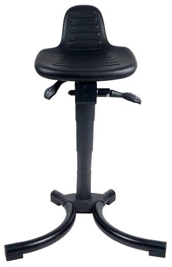Work & Sit 05, podpěrná stolička, PUR černá