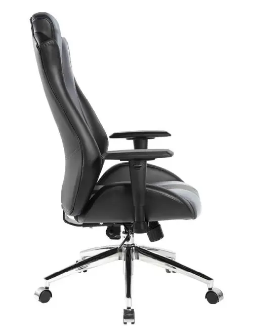 HUDSON židle kancelářská, ekokůže černá/šedá