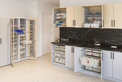 MBHVV - 65D horní skříňka boxová, 2 výklopy, 770x654x440, korpus bílý, výklopy ořech světlý