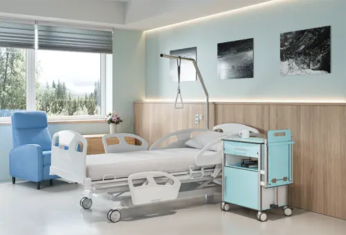 NS - DUO 02, noční stolek oboustranný HPL, bílý